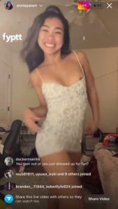 Nip slip on TikTok and this Asian girl shows her dark colored nipple