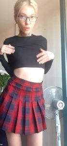 Blonde Skirt Small tits by natalia_kolt