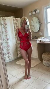 Bodysuit Blonde Selfie by therealjennajay