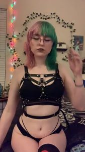 Colored hair Bondage Glasses by sadcthulu666