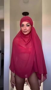 Pakistani Red lingerie Hijab by thatbritishgirl