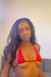 Red lingerie Ebony Sexy by yourhomietonie