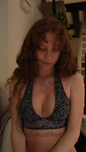 Redhead Curly hair Showing tits by nikanikaa