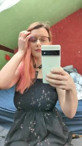 Selfie Mirror Hanging tits by delimbre