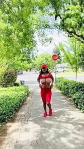 Famous Thot Walking And Spitting On Her Big Tits