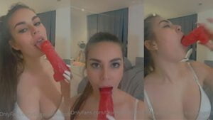 Lauren Alexis Deepthroating Pink Dildo Video