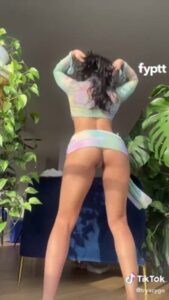 Asian girl looks slay in small bikini while revealing her cute TikTok tits